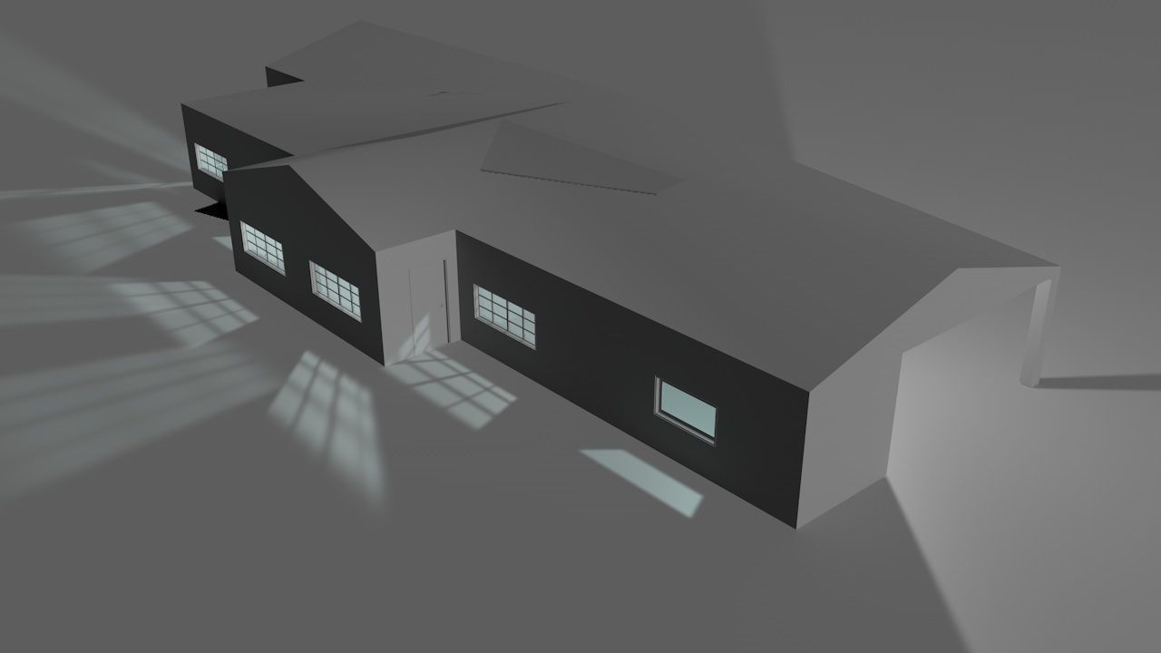 House package - low poly - 40 1-floor houses Low-poly 3D model_123