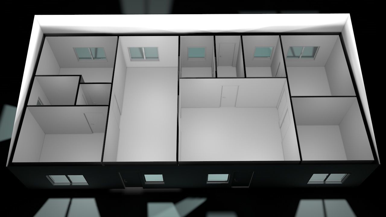 House package - low poly - 40 1-floor houses Low-poly 3D model_29