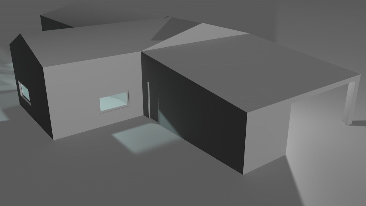 House package - low poly - 40 1-floor houses Low-poly 3D model_111