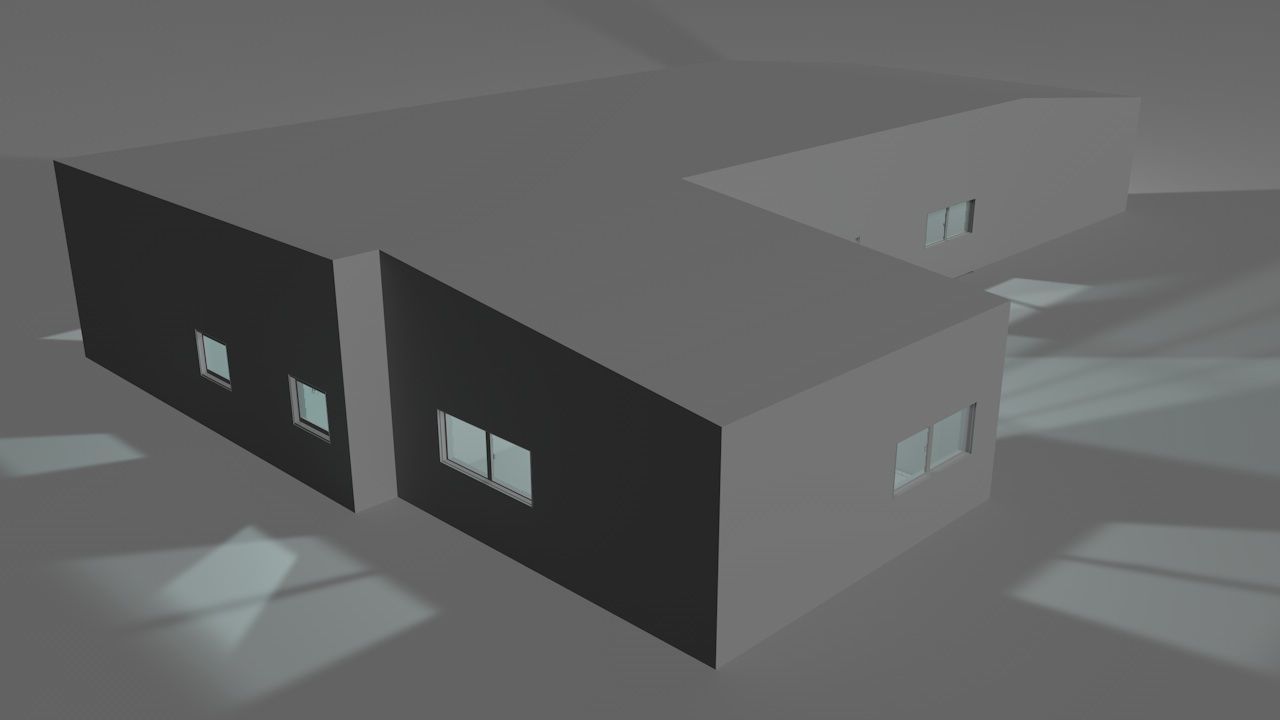House package - low poly - 40 1-floor houses Low-poly 3D model_68