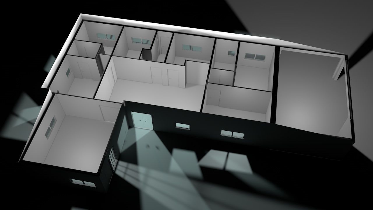 House package - low poly - 40 1-floor houses Low-poly 3D model_71