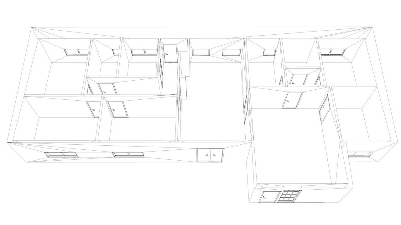 House package - low poly - 40 1-floor houses Low-poly 3D model_136