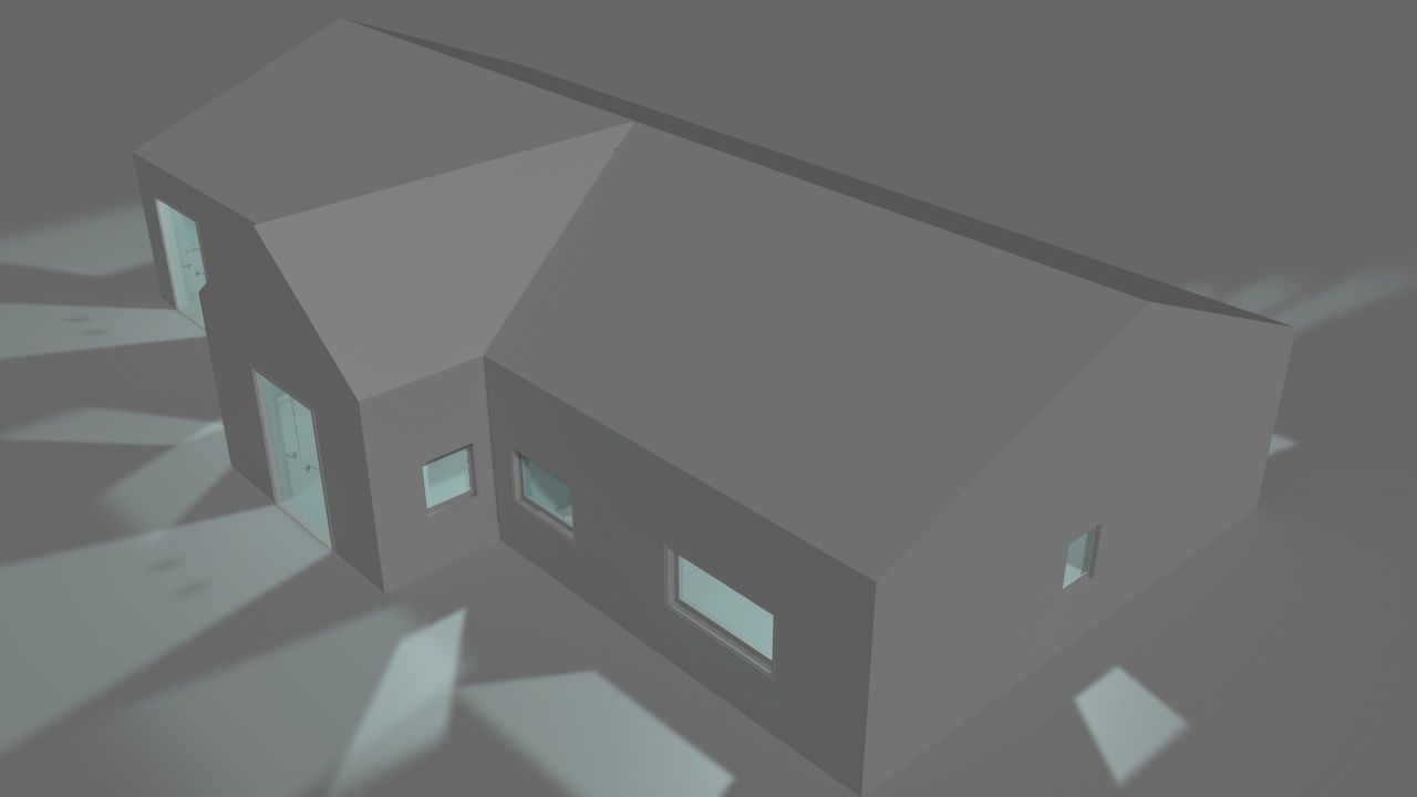 House package - low poly - 40 1-floor houses Low-poly 3D model_87
