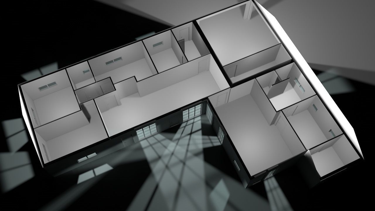 House package - low poly - 40 1-floor houses Low-poly 3D model_119