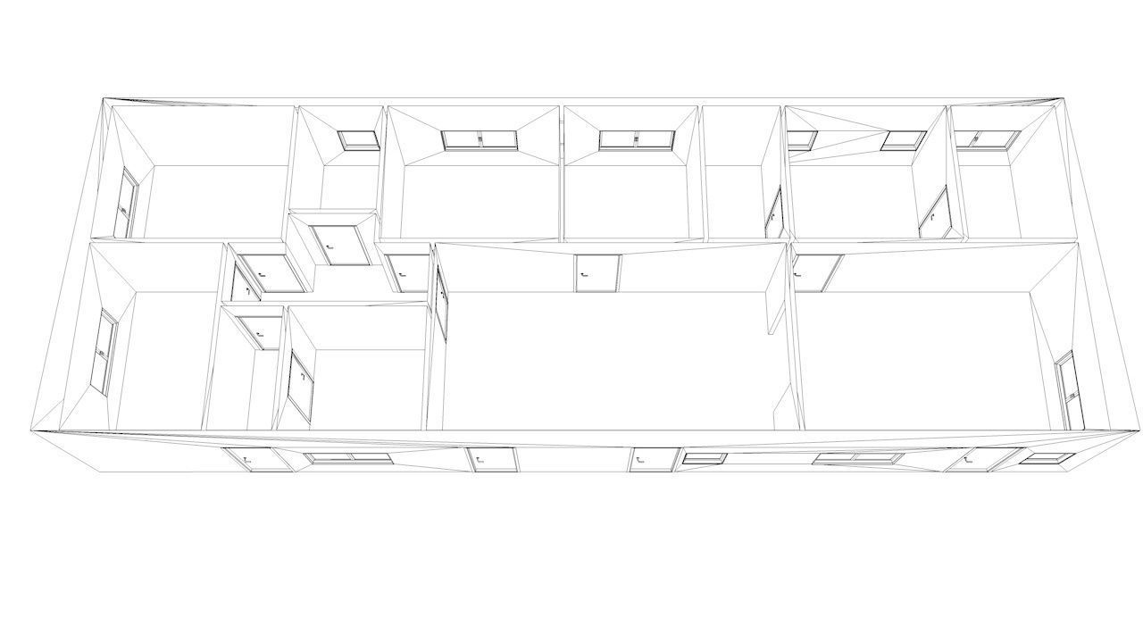 House package - low poly - 40 1-floor houses Low-poly 3D model_16