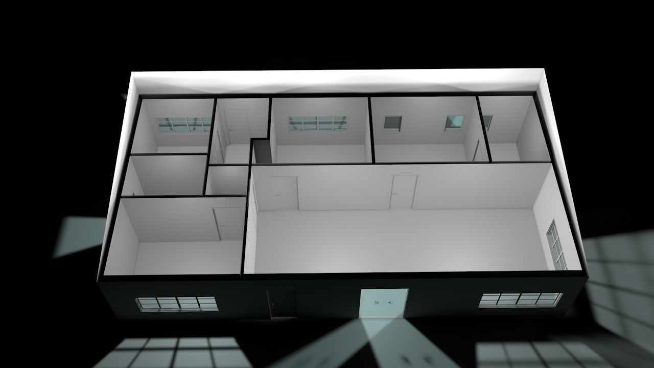 House package - low poly - 40 1-floor houses Low-poly 3D model_23