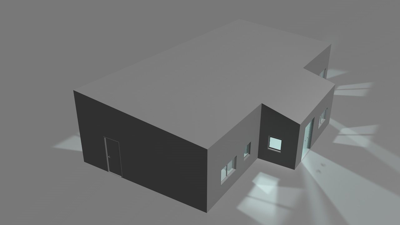 House package - low poly - 40 1-floor houses Low-poly 3D model_56