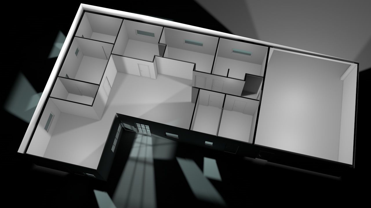 House package - low poly - 40 1-floor houses Low-poly 3D model_95