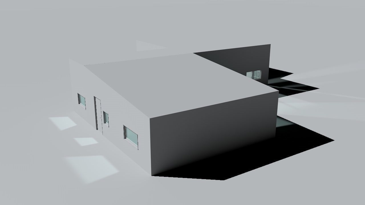 House package - low poly - 40 1-floor houses Low-poly 3D model_1