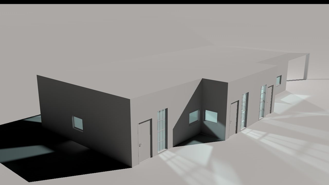 House package - low poly - 40 1-floor houses Low-poly 3D model_140