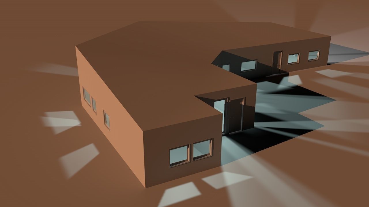 House package - low poly - 40 1-floor houses Low-poly 3D model_32