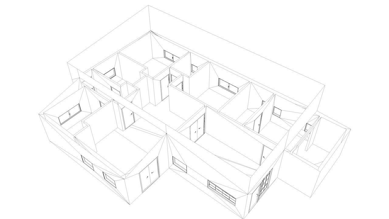 House package - low poly - 40 1-floor houses Low-poly 3D model_64