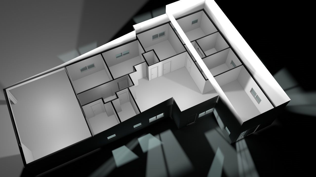 House package - low poly - 40 1-floor houses Low-poly 3D model_53