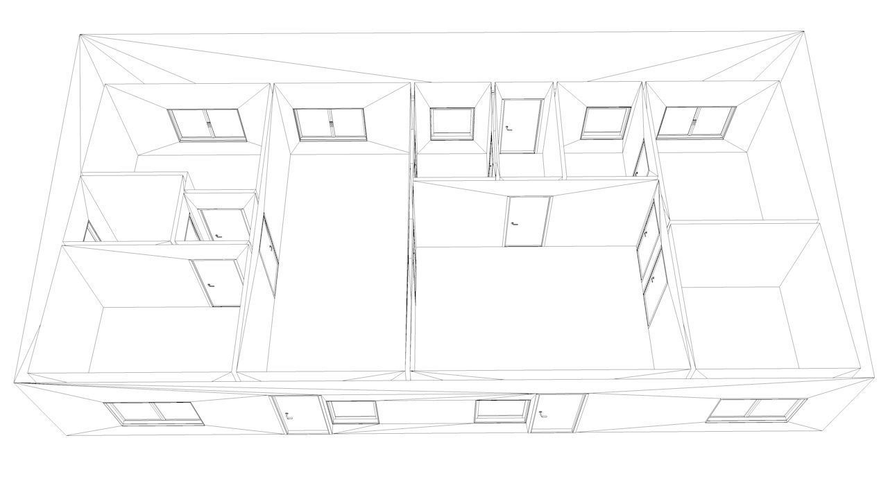 House package - low poly - 40 1-floor houses Low-poly 3D model_28