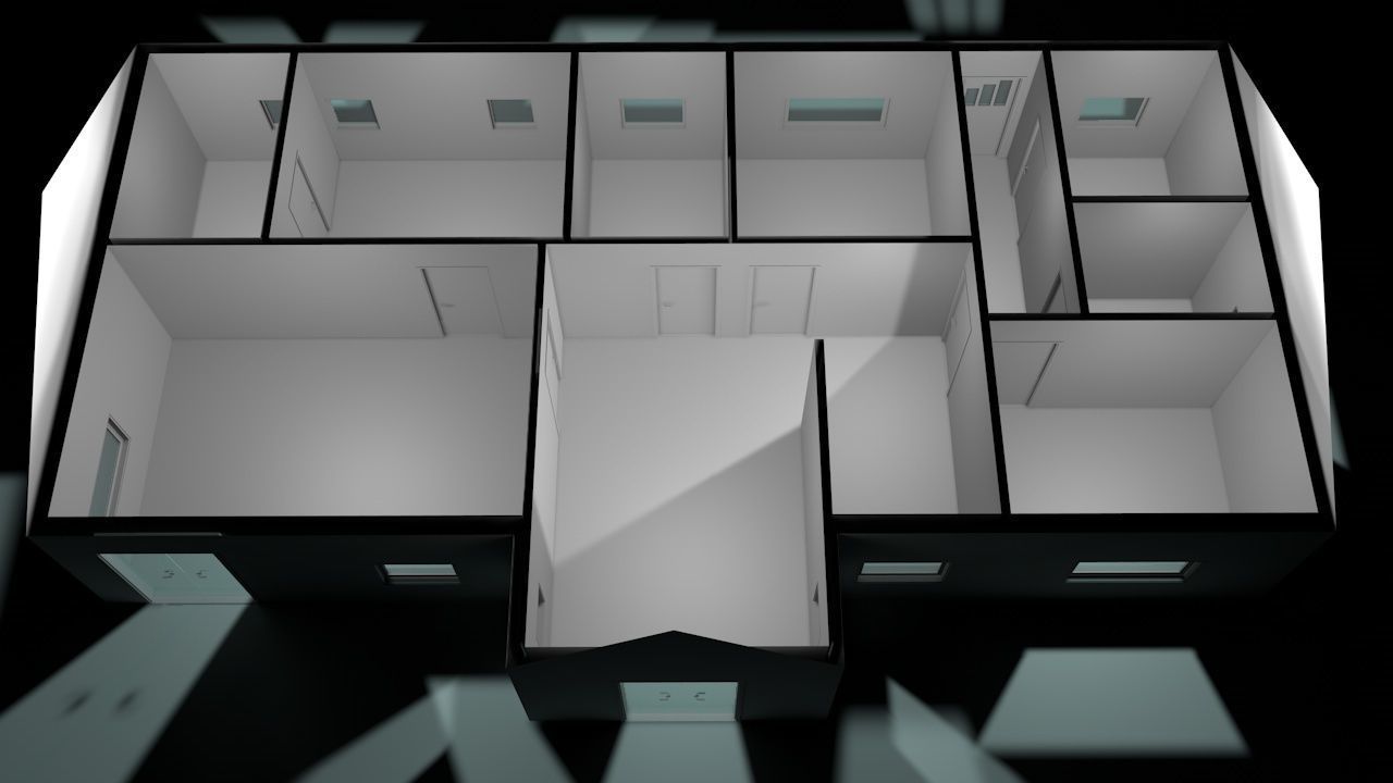 House package - low poly - 40 1-floor houses Low-poly 3D model_89