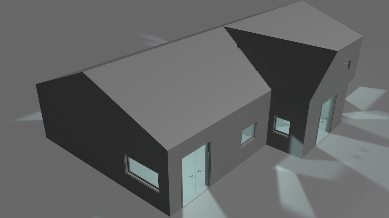 House package - low poly - 40 1-floor houses Low-poly 3D model_86