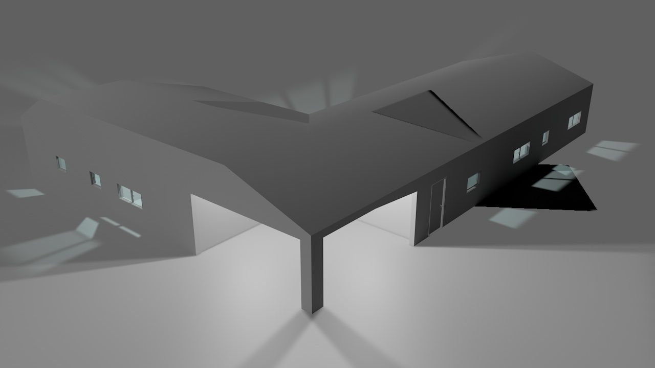 House package - low poly - 40 1-floor houses Low-poly 3D model_115