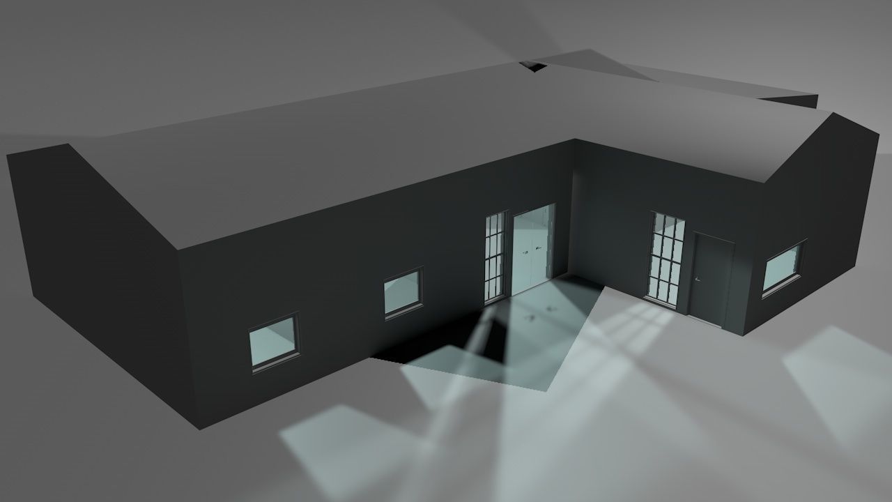 House package - low poly - 40 1-floor houses Low-poly 3D model_110