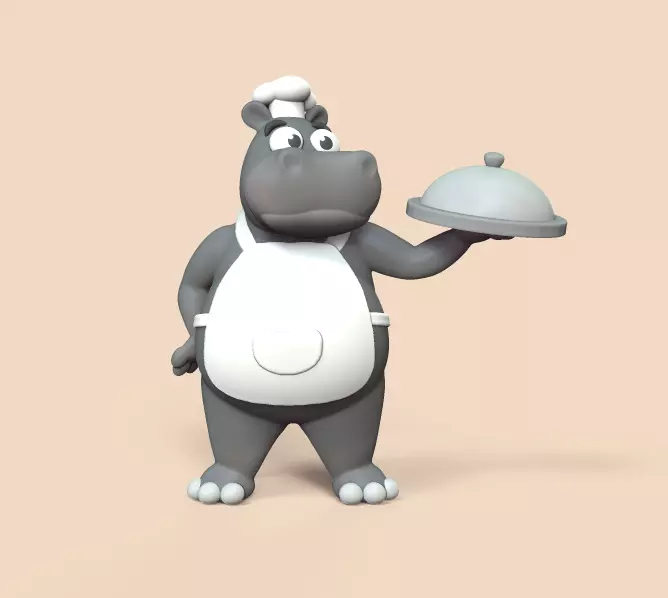 Cook Hippo 3D print model_0
