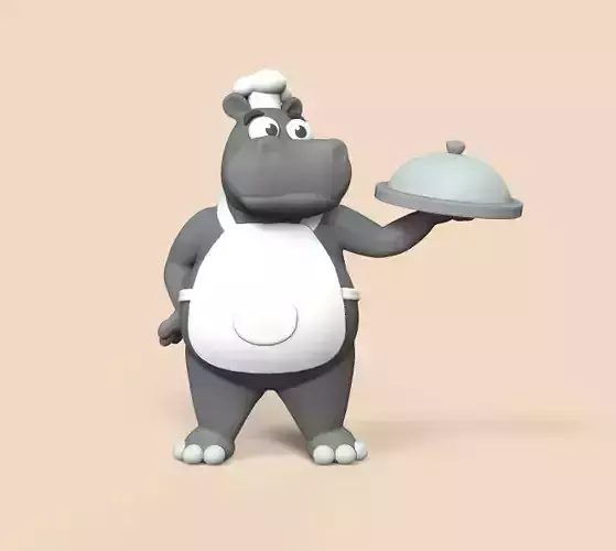 Cook Hippo 3D print model