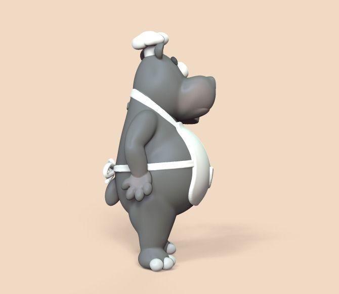 Cook Hippo 3D print model_1