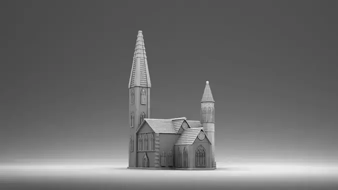 Catholic church 3D print model