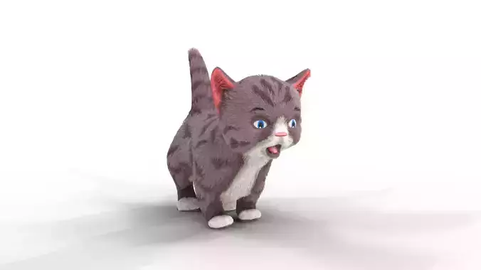 Fur Cute Cat kitten Cartoon 