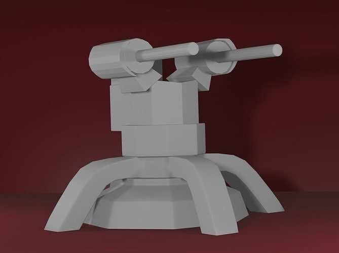 Space Defense Weapon Low-poly 3D model