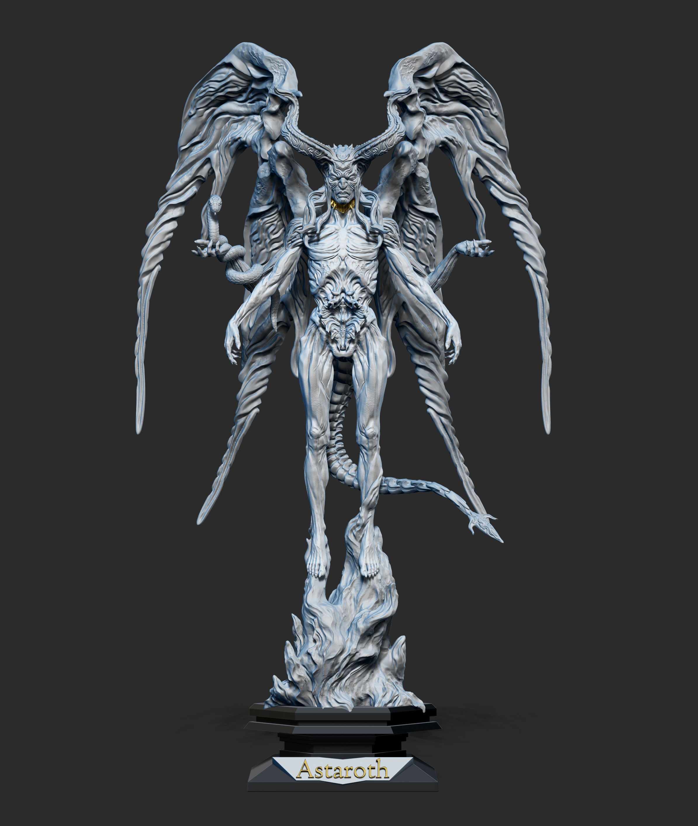 Astaroth  demon 3D print model_5