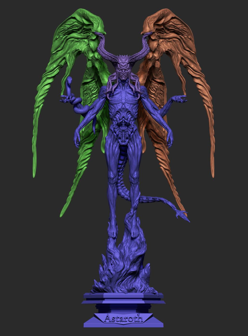 Astaroth  demon 3D print model_7