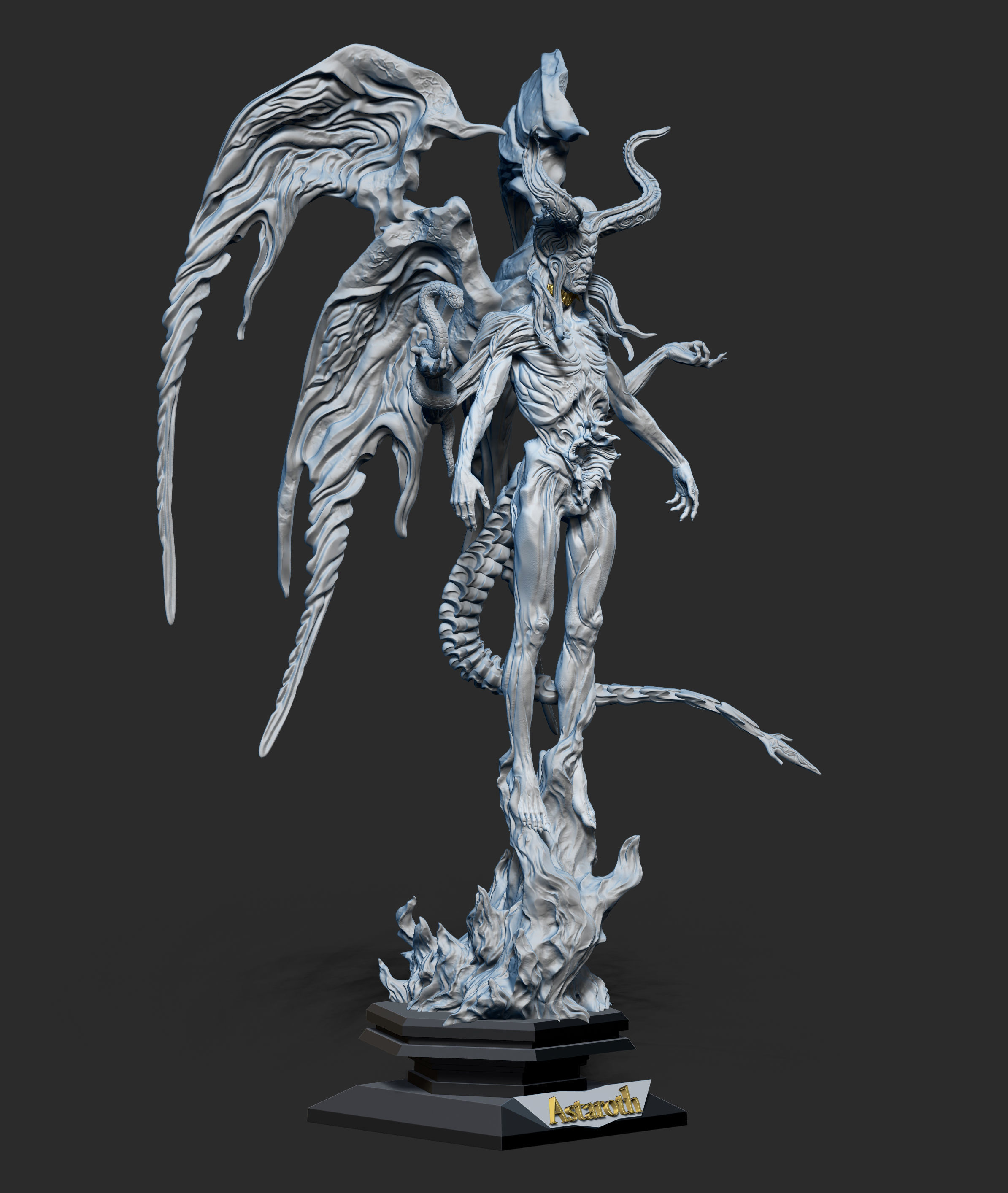 Astaroth  demon 3D print model_6