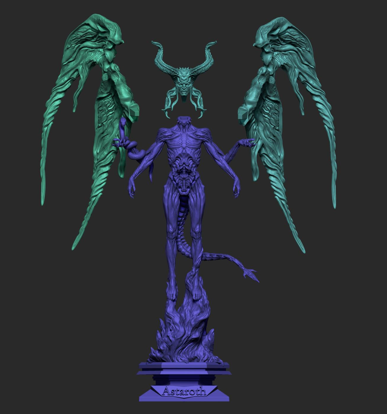 Astaroth  demon 3D print model_8