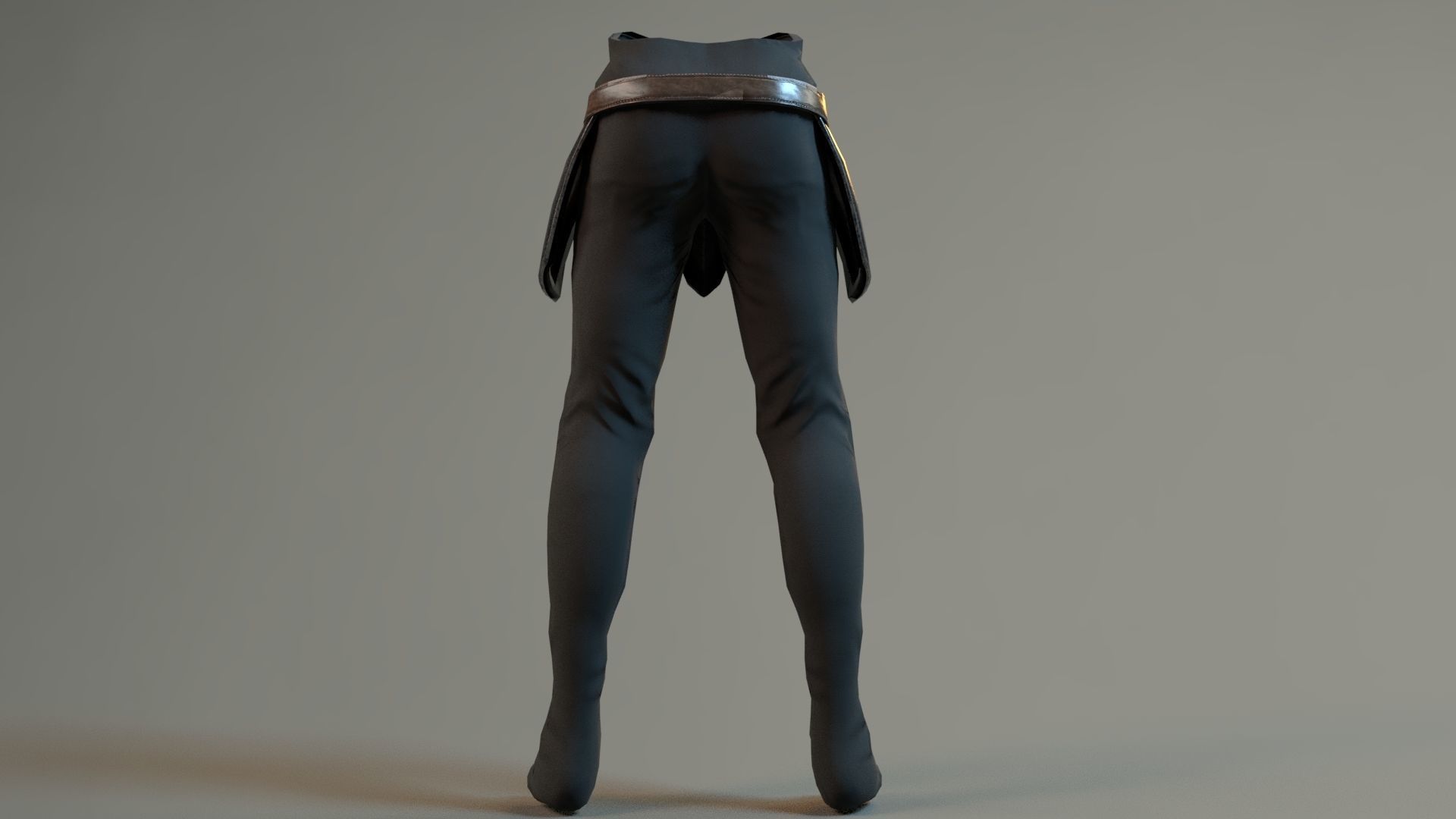 Warrior Belt Pant Model Low-poly 3D model_4