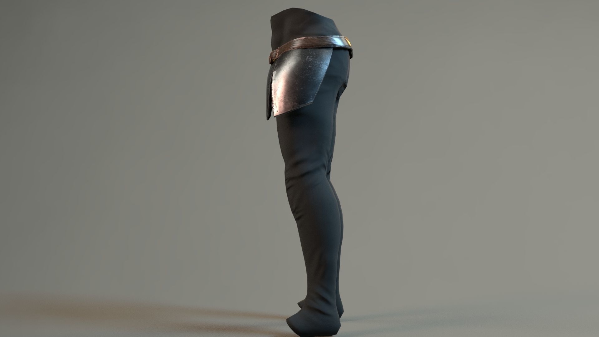 Warrior Belt Pant Model Low-poly 3D model_3