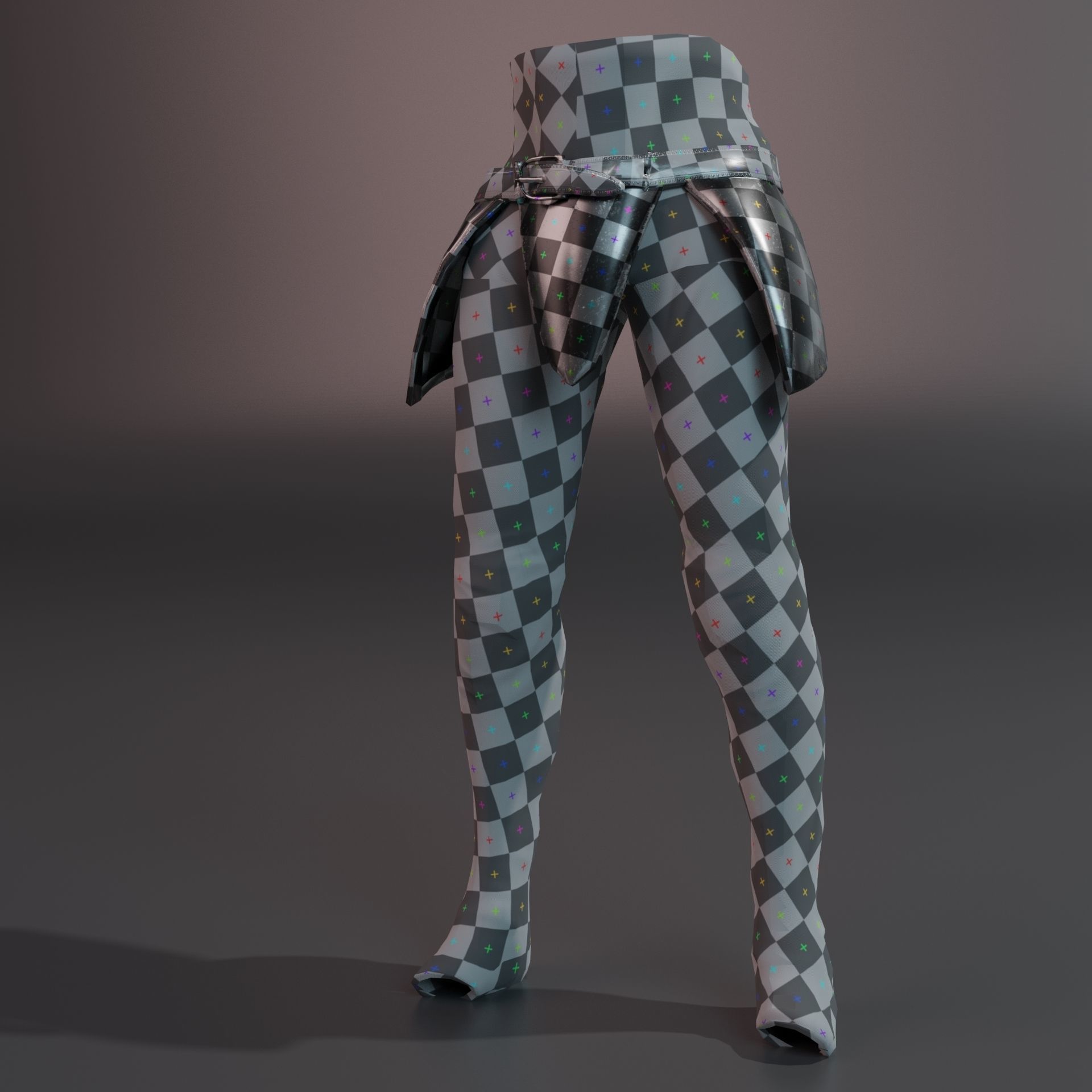 Warrior Belt Pant Model Low-poly 3D model_8