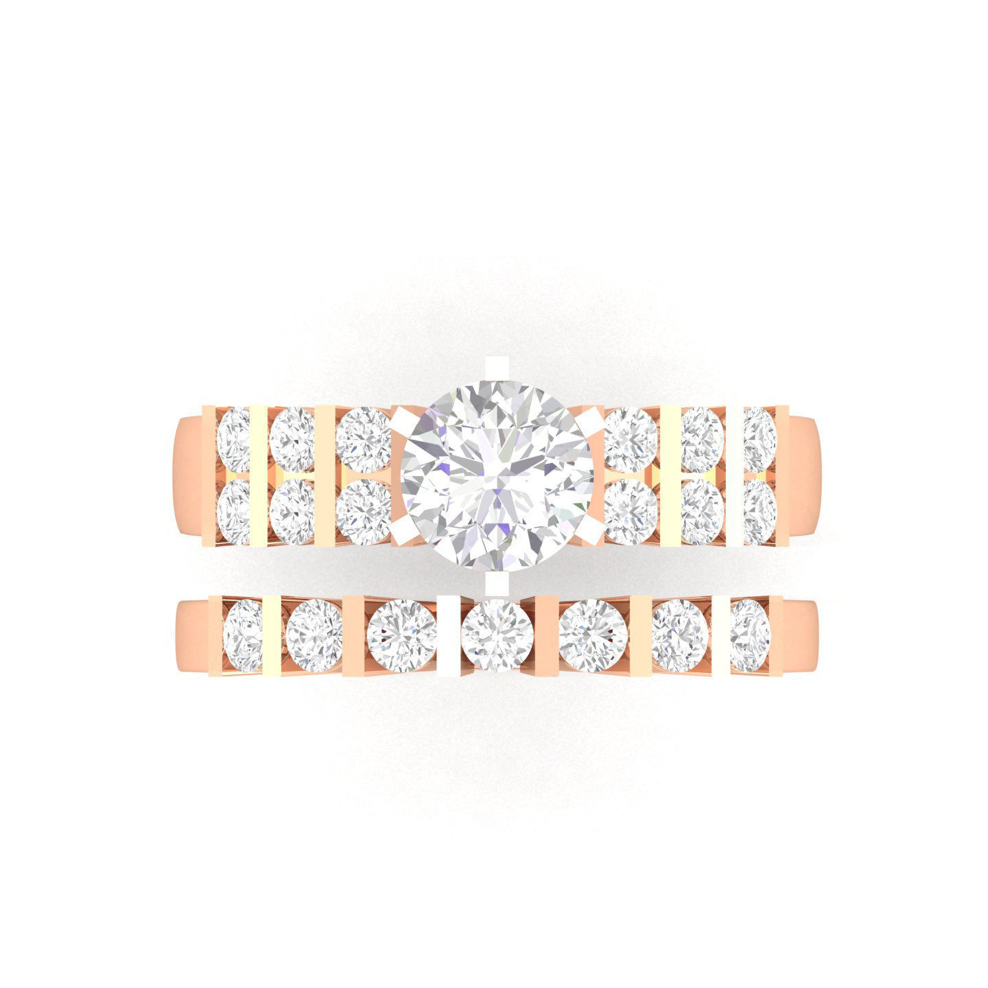 Solitaire Ring with Band - 140955 3D print model_1