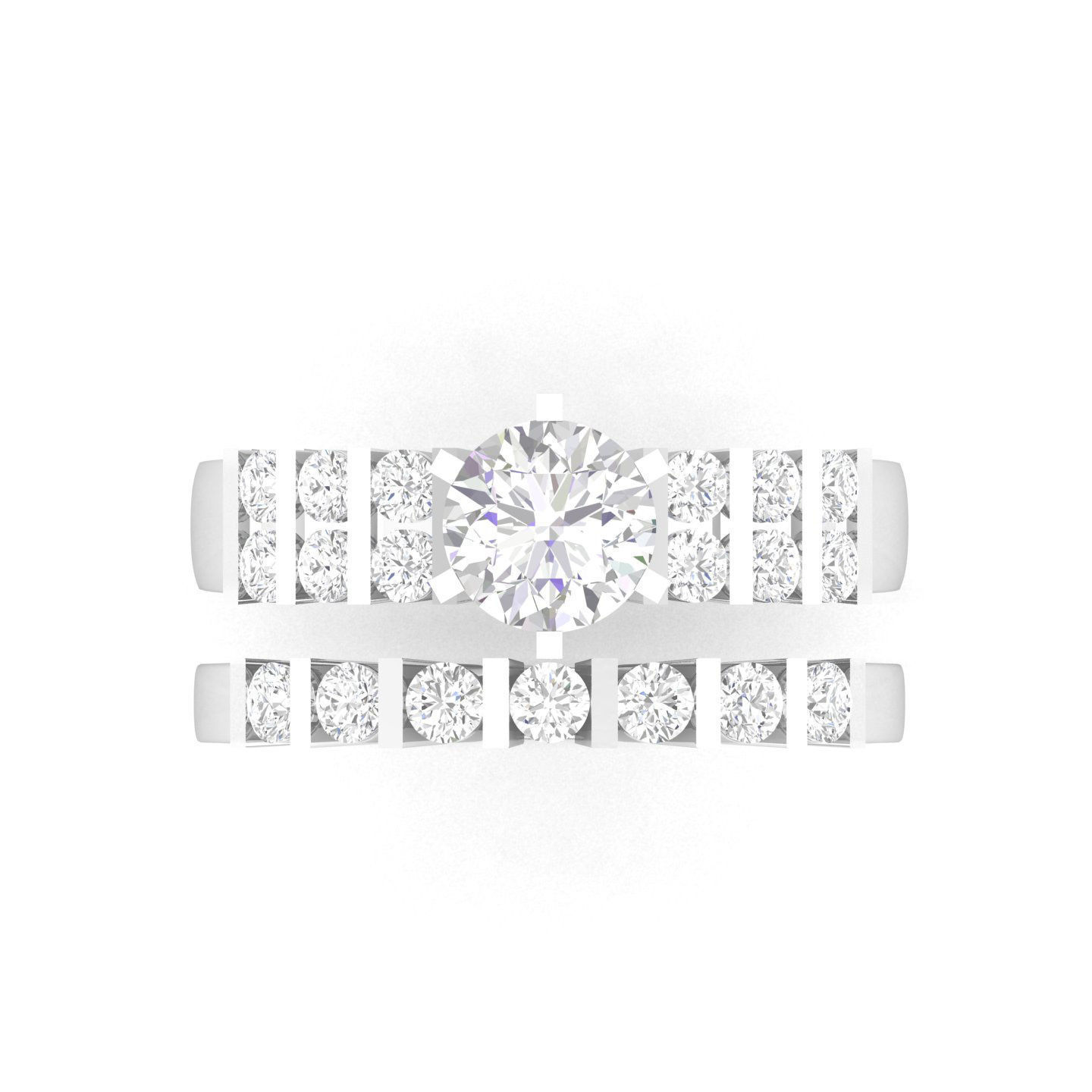 Solitaire Ring with Band - 140955 3D print model_4