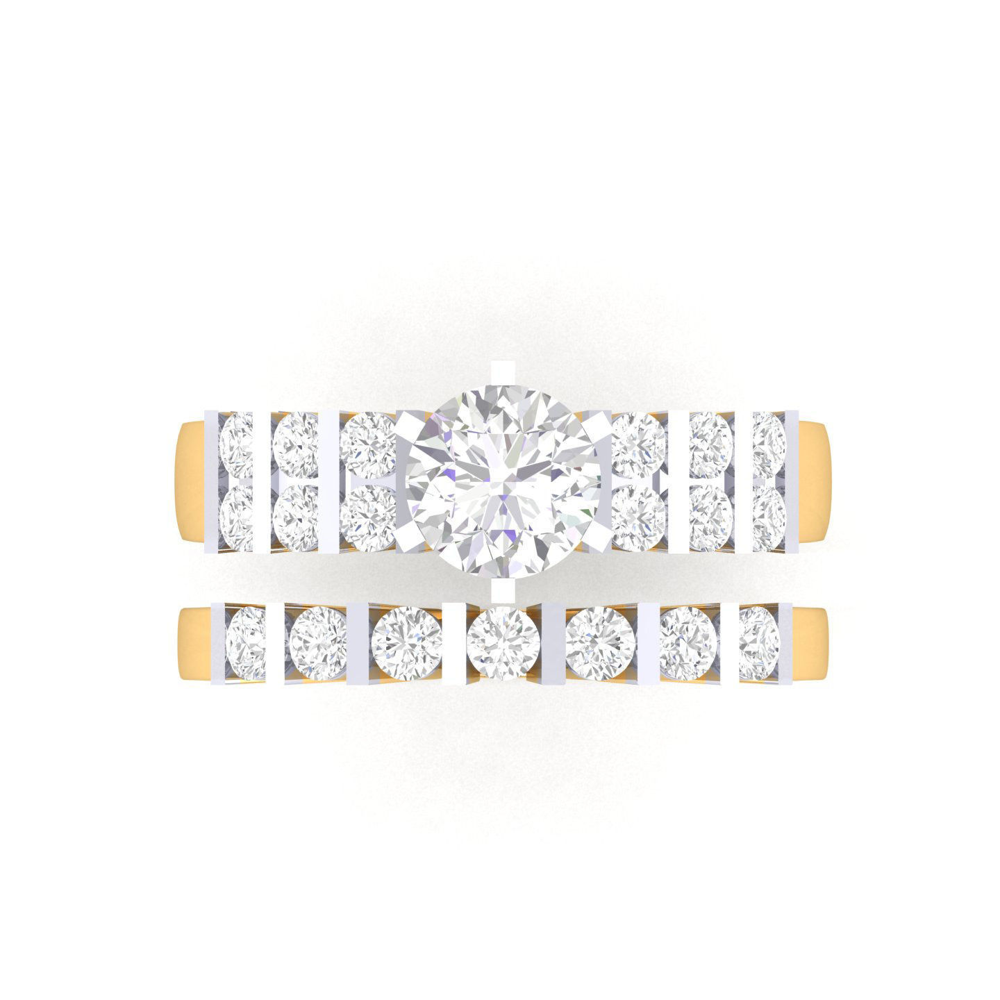 Solitaire Ring with Band - 140955 3D print model_8