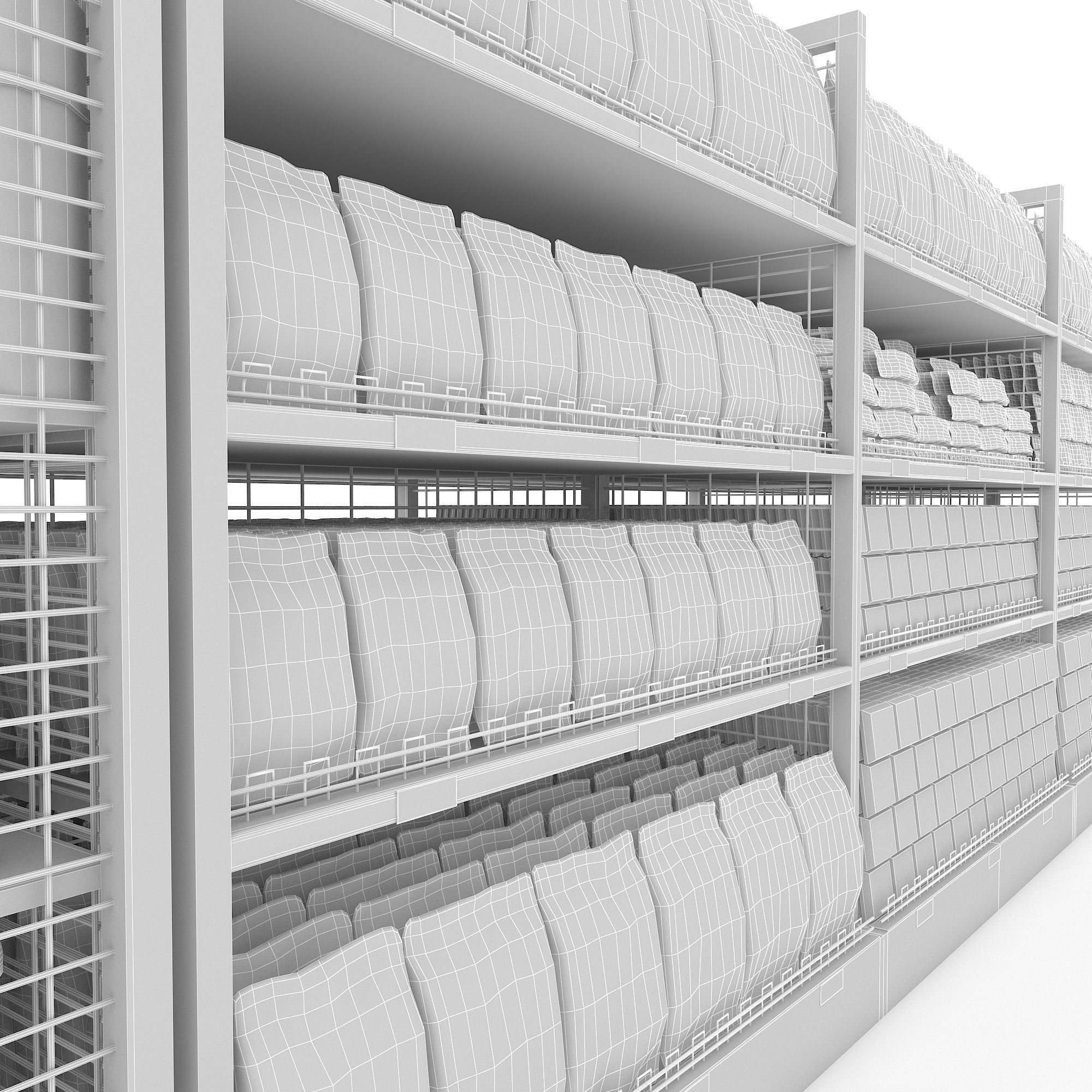 3D Market snack section Low-poly 3D model_7