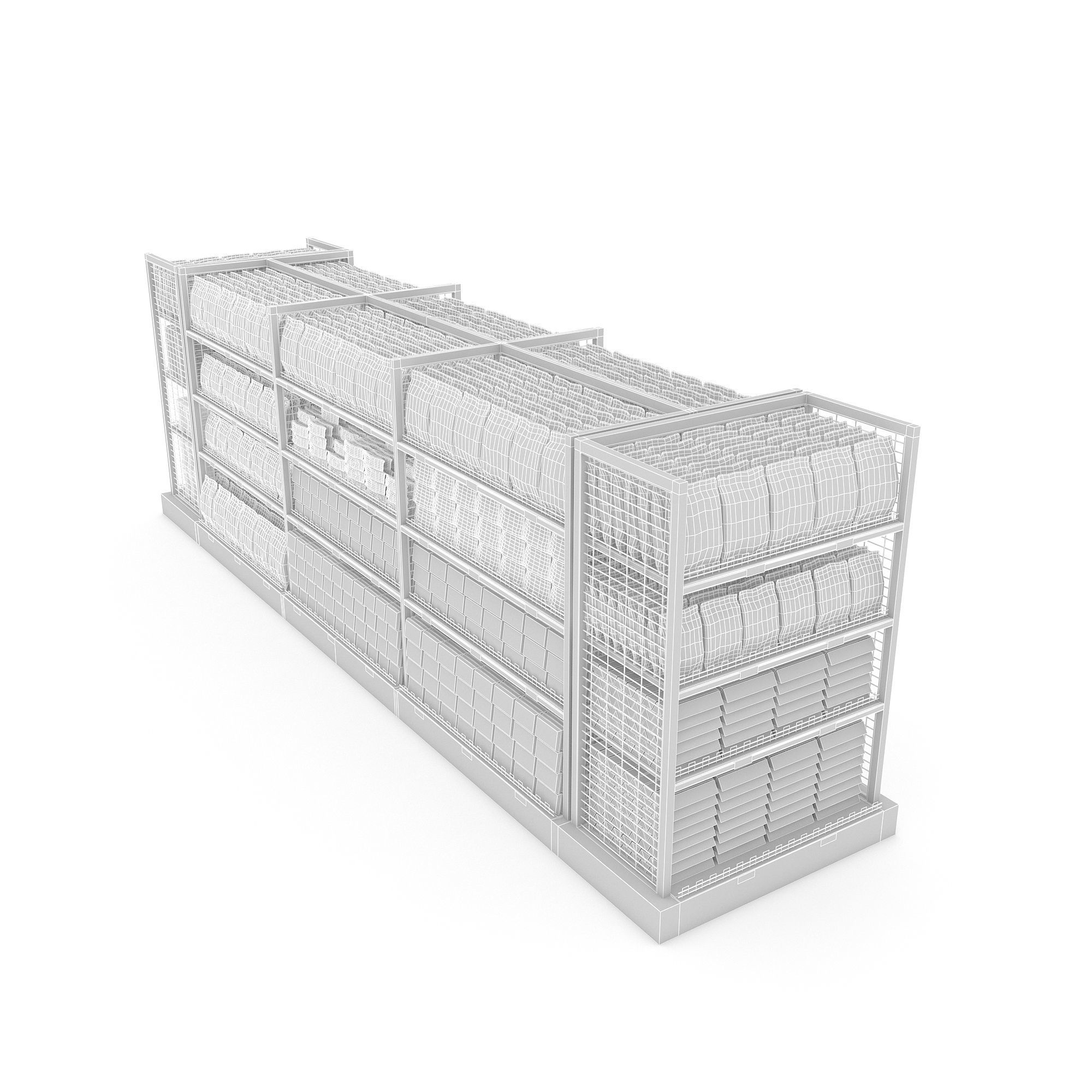 3D Market snack section Low-poly 3D model_5