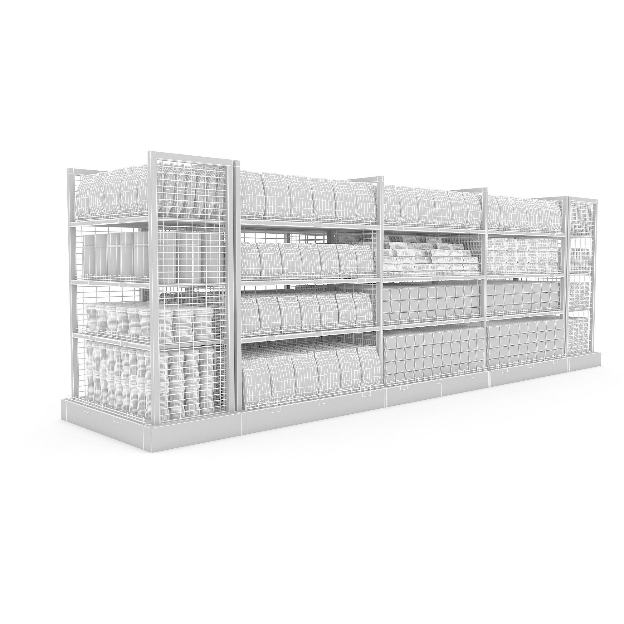 3D Market snack section Low-poly 3D model_4