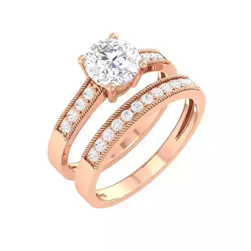 Solitaire Ring with Band - 140671