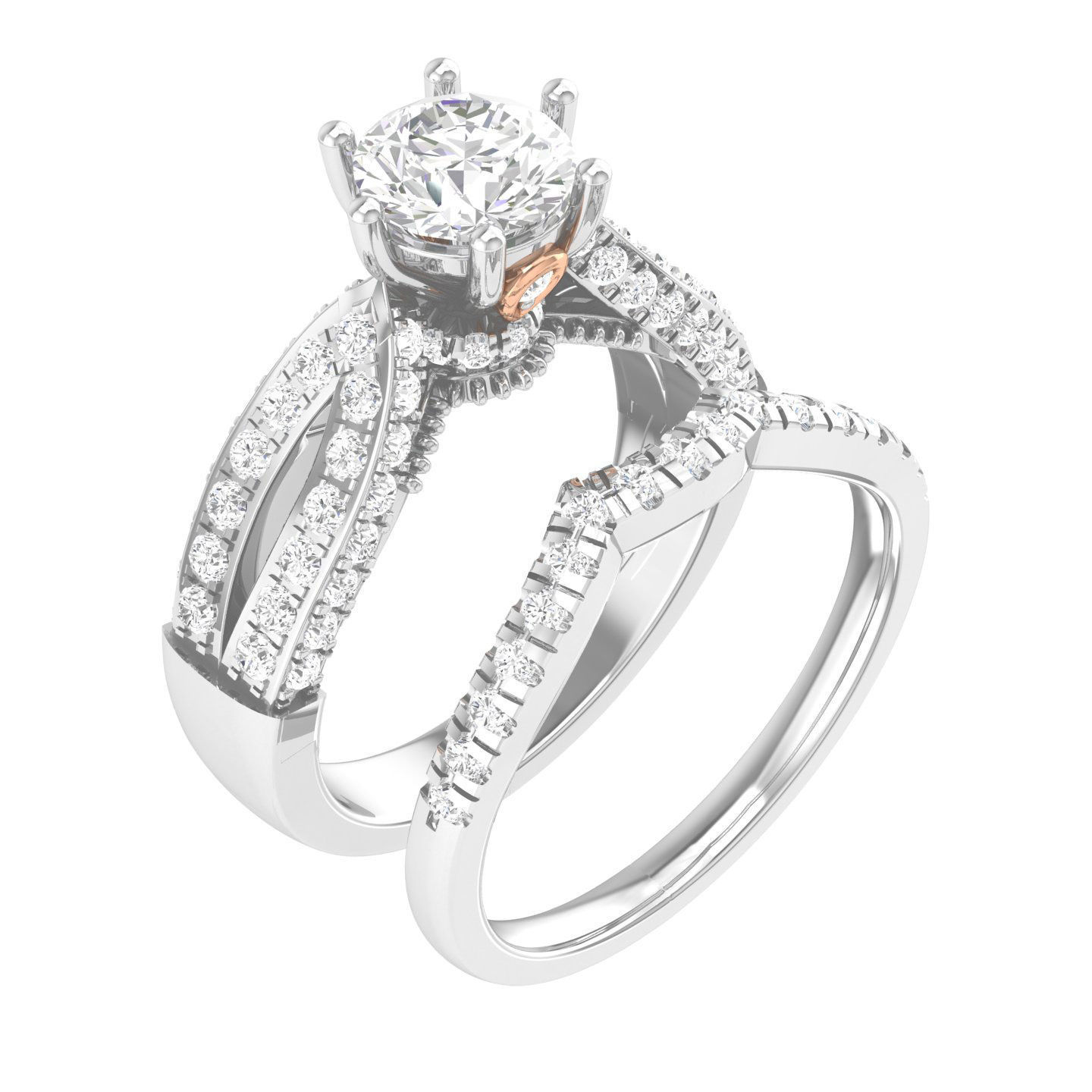 Solitaire Ring with Band - 140575 3D print model_7