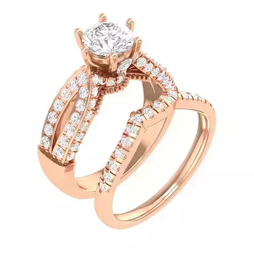 Solitaire Ring with Band - 140575