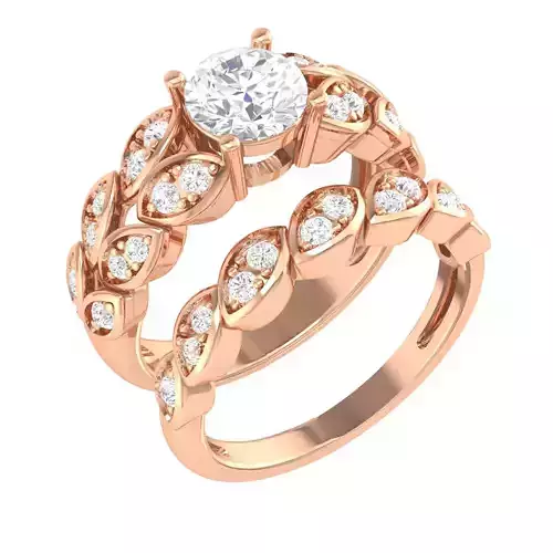 Solitaire Ring with Band - 140086