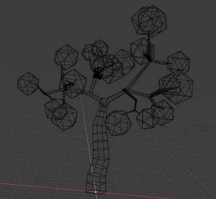 Low Poly tree with white leaves Free 3D model_33