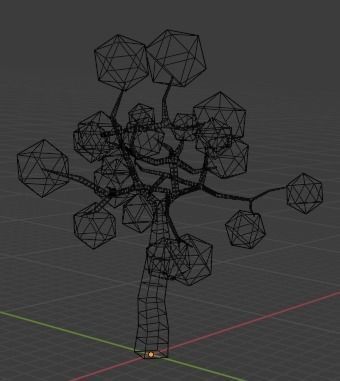 Low Poly tree with white leaves Free 3D model_38