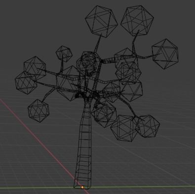 Low Poly tree with white leaves Free 3D model_35