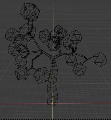 Low Poly tree with white leaves Free 3D model_37