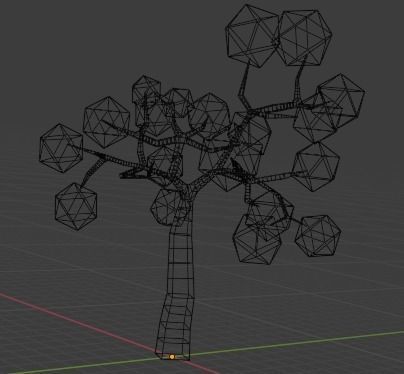 Low Poly tree with white leaves Free 3D model_32
